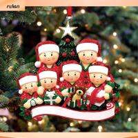 RUHAN Navidad ของตกแต่งวันคริสต์มาส อะคริลิค เครื่องประดับสำหรับตกแต่ง จี้ห้อยรถ สำหรับปีใหม่ ดีไอวาย จี้คริสต์มาส บ้านในบ้าน