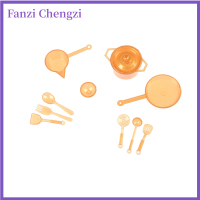 Fanzi ห้องครัวของเล่นเครื่องใช้สำหรับโต๊ะอาหารขนาดเล็ก10ชิ้นสำหรับรับประทานอาหารตุ๊กตา BJD ของตกแต่งบ้านตุ๊กตาของเล่น