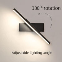 โคมไฟติดผนัง LED นอร์ดิกที่ทันสมัยเรียบง่ายห้องนอนโคมไฟข้างเตียงสร้างสรรค์บันไดโคมไฟห้องนั่งเล่นหมุนโคมไฟติดผนัง