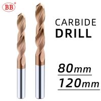 BB Solid Carbide Drill 80mm 120mm Long Tungsten Steel 1PCS การประมวลผลรู CNC