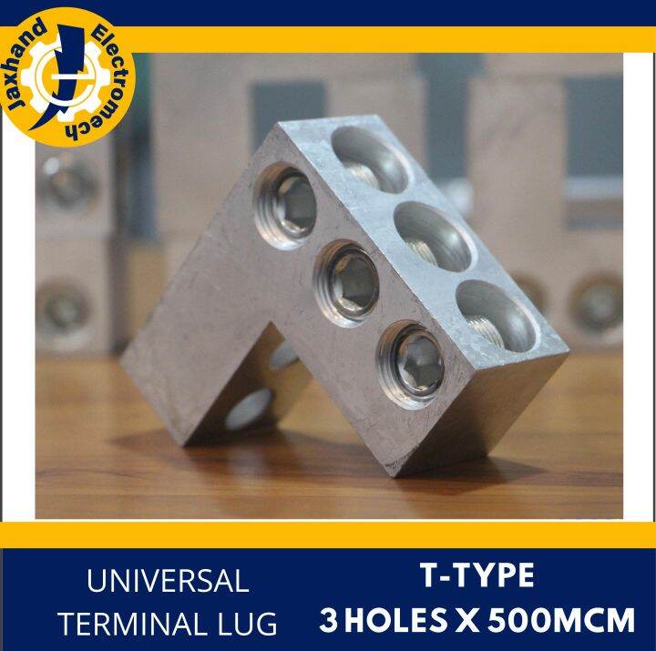 UNIVERSAL TERMINAL LUG TTYPE 3 HOLES X 500MCM 250mm2 PER HOLE ALUMINUMCOPPER MECHANICAL