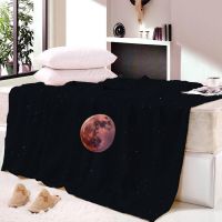 Custom DIY Star Planet Moon Flannel Blanket Bedspread Fleece Throw Blanket Sofa Soft for Kids Adult King Queen Size Super So