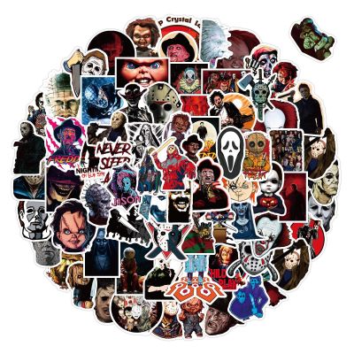 10 / 30 / 50pcs Horror Movie Thriller Character Graffiti Waterproof Sticker Guitar Notebook Refrigerator Water Cup Wholesale Stickers Labels