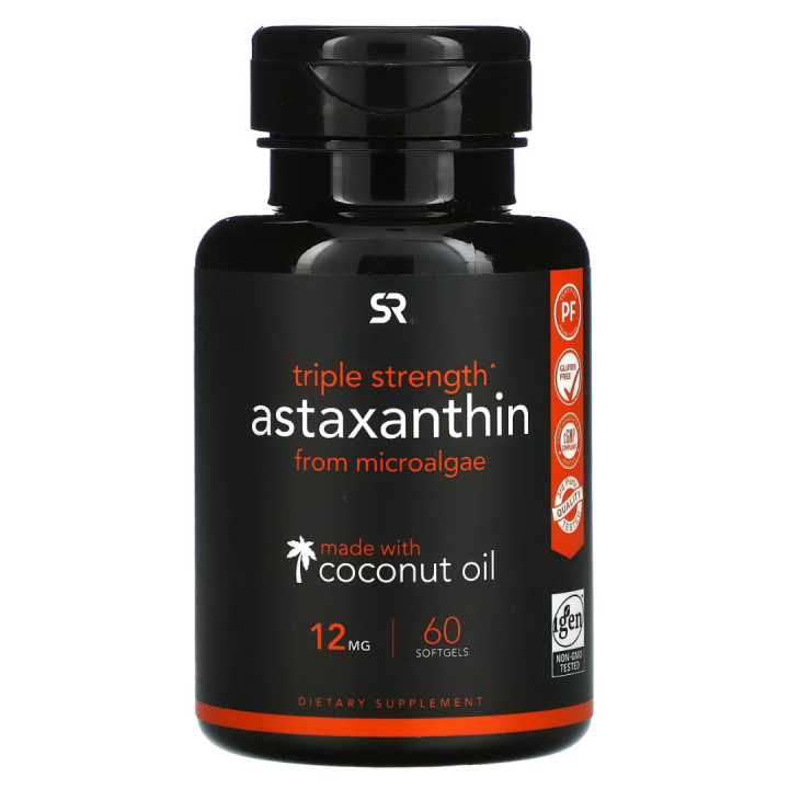 [PREORDER] Sports Research, Astaxanthin, Triple Strength, 12 mg, 60