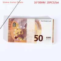 Livino 20ชิ้น/เซ็ต dollhouse Pocket Euro simulation ของเล่น banknote MINI Miniature Model