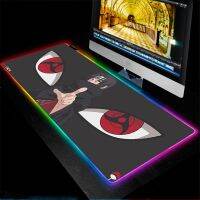 ⊙ Anime Mouse Pad RGB Handsome Eyes Large Mousepad XXL 7 Color Luminous LED Gamer Laptop Office Keyboard Carpet Desk Mat