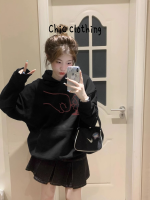 Chic Clothing  เสื้อฮู้ด เสื้อแขนยาวอบอุ่น หลวมและสบาย ๆ สไตล์ขี้เกียจย้อนยุคอเมริกัน 2023NEW 36Z230907