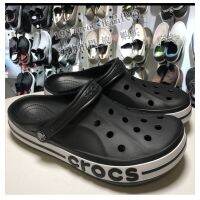 CROCSรองเท้าแตะสีดำเย็นจริงสำหรับผู้ชายและผู้หญิง