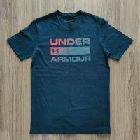 เสื้อT-SHIRT แบรนด์ UNDER ARMOUR สีเทา ผ้า HEAT GEAR สีดำสกรีนลายโลโก้ สวย ใหม่ ใส่สบาย