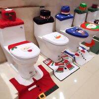 【jw】◎ↂ  Luciddream 3 pçs/set natal gnome wc assento capa almofada do pé tanque de água bonito decoração banheiro aceesories