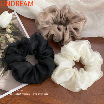 LINDREAM บริสุทธิ์ตาข่ายสีระบบป่าที่เรียบง่ายลำไส้ใหญ่เครื่องสวมศีรษะยางรัดผมยางรัดศีรษะอุปกรณ์เชือกรัดผมที่หรูหราและอเนกประสงค์