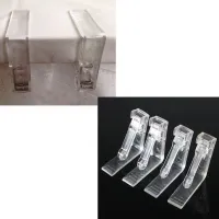 4PCS Clear Plastic Transparent Tablecloth Tables Useful Clips Holder Cloth Clamps Party Picnic Wedding Prom