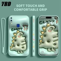 เคสโทรศัพท์ YBD สำหรับ Vivo Y93 Y91 Y91i 1807 1816 1817 1811 Y91 U3ฝาเคสซิลิโคนของเหลวลายตัวการ์ตูนน่ารักที่มีลวดลายด้านข้างและฟรีสายคล้อง