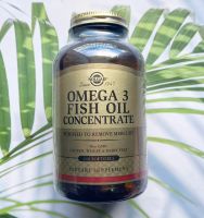 โอเมก้า3 Omega 3 Fish Oil Concentrate 240 Softgels (Solgar®) น้ำมันปลา Omega-3