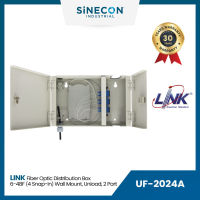 Link(ลิ้งค์) แผงรวมและกระจายสายใยแก้ว UF-2024A 6-48 F (4 Snap-In) wall mount BOX, Unload , 2 Part (H31.6xW33.1xD9.2 cm.)