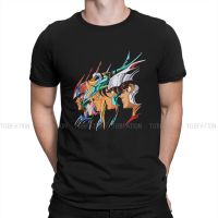 Comic Saint Seiya Andromeda Caballeros T Shirt Fashion MenS Tees Summer Cotton Clothing Harajuku O-Neck Tshirt