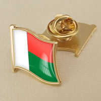 Madagascar Madagascars National Flag, Crystal Resin Drop Badge, Brooch, Flag Badges of All Countries in the World All-metal Brooch Copper Brooch Collection