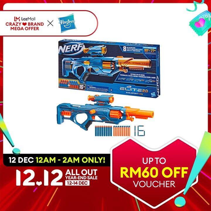 Buy Nerf Elite 2.0 Eaglepoint RD-8 blaster, with Detachable Scope