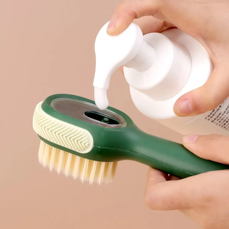 Multifunctional Cleaning Brush Automatic Liquid Discharge Deep Cleaning  Soft Bristles Household Laundry Shoe Brush for Daily Use