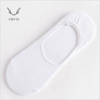 Boat Socks Men Solid Color Invisible Silicone Non-Slip Cotton Shallow Mouth