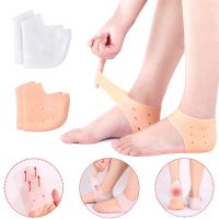 Gel Silicone Heel Protectors Sleeve Heel Pads Heel Cups Plantar Fasciitis Support Feet Care Skin Repair Cushion Half-yard Socks Shoes Accessories