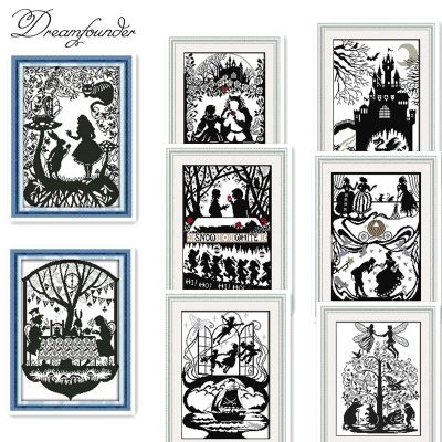 8 patterns available Fairy tales Alice Wizard of Oz cross stitch kit Cinderella Dragon 18ct 14ct 11ct embroidery needlework Needlework