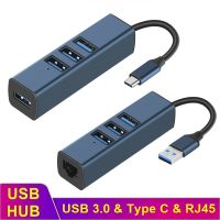 4IN1 Multi USB C HUB Type C to RJ45 Adapter 4 Port USB Splitter OTG Converter For Samsung Xiaomi Phone Notebook Macbook Ipad