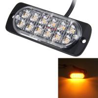 AutoAccessories DC 12V-24V 2W 12LEDs SMD-2835 Lamps 17 Flash Patterns 3 Lines Car Flash Lamp Waterproof Car Truck Emergency Strobe Flash Warning Light, Cable Length: 90cm