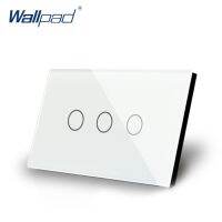 ✹ 3 Gang Dimmer Touch Switch Luxury Crystal Glass Switch Wallpad 110V-240V AC US/AU Standard 3 Gangs Touch Dimmer Switch