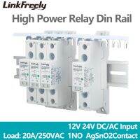 TRC-25A20C24 High Power Relay Din Rail Input 24VDC/AC 20mA Output 250VAC 20A Electromagnetic Contact Relay Control Board Module