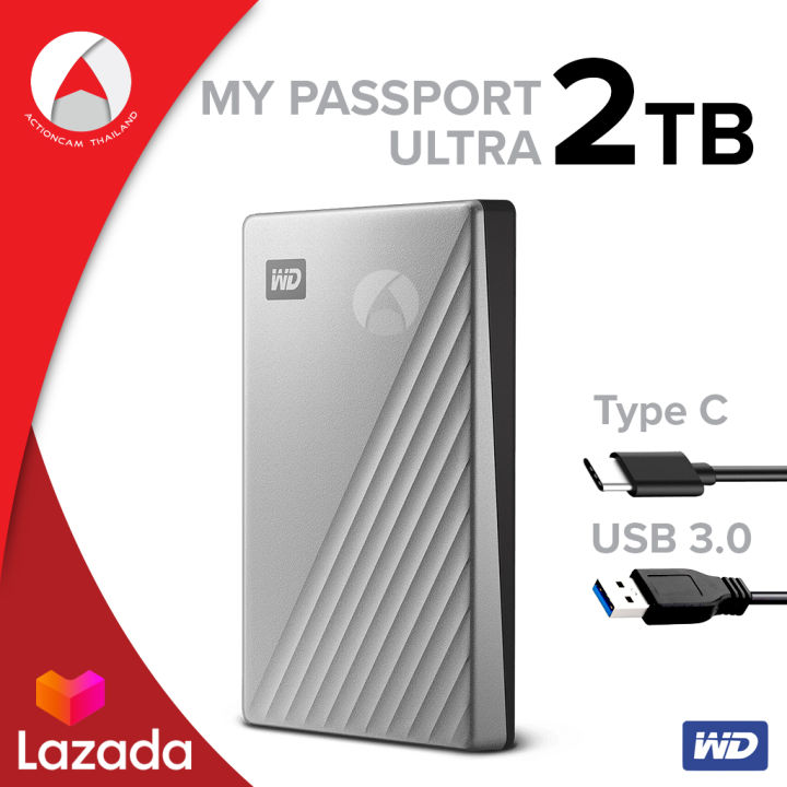 wd-external-hard-disk-2-tb-ฮาร์ดดิสพกพา-my-passport-ultra-2-tb-type-c-usb-3-0-external-hdd-2-5-wdbc3c0020bsl-wesn-silver-สีเงิน-ประกัน-synnex-3-ปี