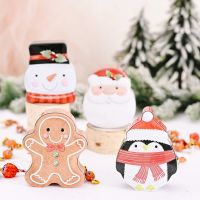 Cartoon candy box Christmas Tin Box With Lid Metal Jars Coffee Tea Spice Candy Chocolate Jewelry Storage Case Gift Packing Box Storage Boxes