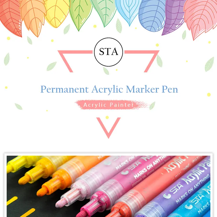 LE Acrylic Markers Paint Pens 12/24//48/72 Colors school supplies