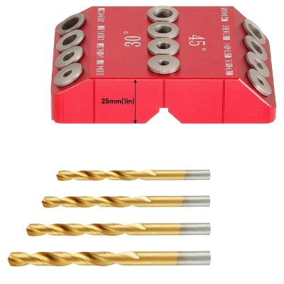30/45/90° Angle Drill Hole Guide Jig for Angled and Straight Hole,Cable Railing Lag Screw Drilling Template