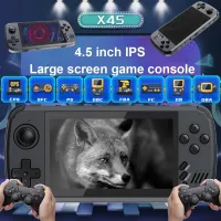 32G/64G X39 Pro 4.5Inch IPS Screen Handheld Game Console Dual Wired Handle Connection Game Console Audio Video Player Kids Gifts