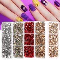 [COD] Cross-border hot-selling SS4-SS12 boxed nail art flat-bottom rhinestone diy drill decoration accessories 1728 pieces