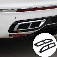 Black ABS Car Tailpipe Decorative Frame Fit For Volkswagen Toucan L 2022 Auto Exterior Accessories