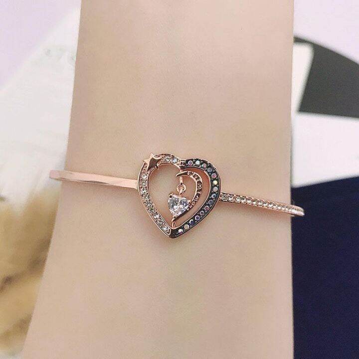 Swarovski Outlet Discount HeartShaped Starry Night Honey Bracelet