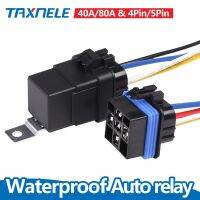 【YP】 Automobile Relay Integrated DC12V 24V 40A 5Pin 4pin   Holder with 105mm Length Wires