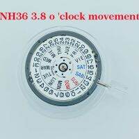 hot【DT】 NH36 3.8 calendar movement English digital double suitable for skx007skx009 watch NH35NH36 dial