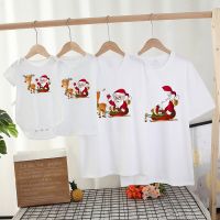 [COD] Claus reindeer cross-border foreign trade top parent-child style T-shirt family European and