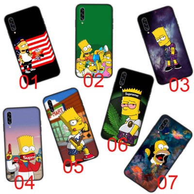 Bart Simpson อ่อนนุ่ม ซิลิโคน เคสโทรศัพท์ หรับ Samsung A01 A50S A31 M31 M21 A51 A10S A30S A11 A20 A50 A21S A21 M30 A71 A20S A70 M30S A30 A10 M51 Black ปก