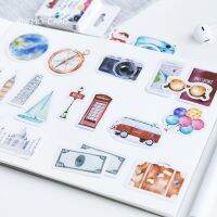 imoda 46Pcsbag Travel Creative Cute Diary Journal Stationery Flakes Scrapbooking DIY Decorative Stickers