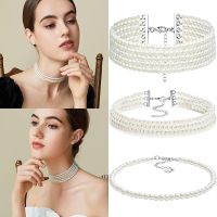 【DT】hot！ Trend Jewelry Wedding Necklace Fashion Multilayer Imitation Chain Choker