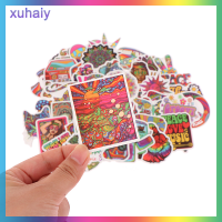 Xuhaiy สติกเกอร์ศิลปะแนวฮิปปี้50ชิ้นของเล่นคลาสสิกสำหรับตกแต่งแล็ปท็อปตู้เย็นสเกตบอร์ด