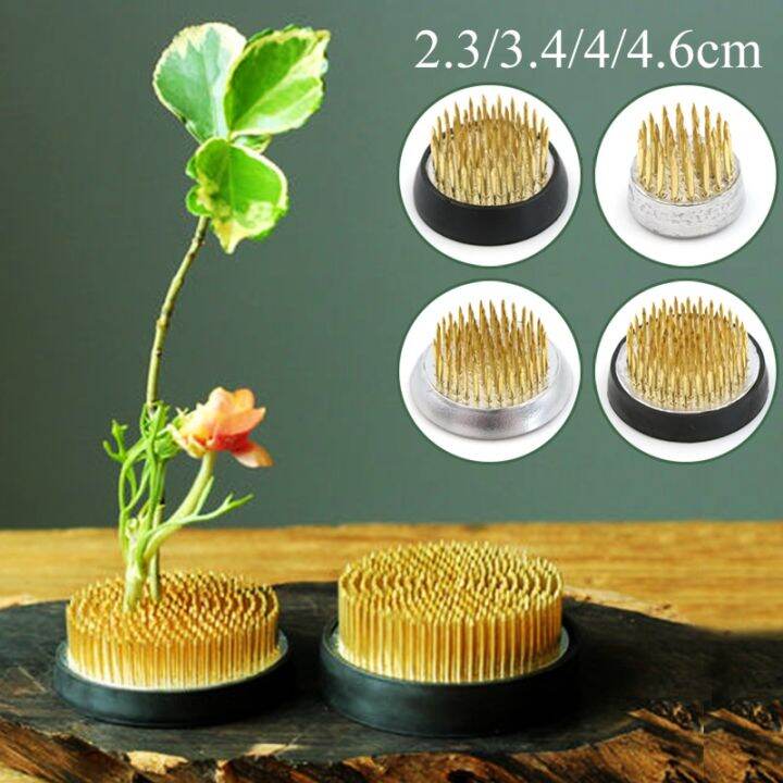 [Hot K] Round Ikebana Kenzan Pin Flower Base Holder Spiky Frog Fixed