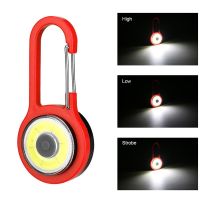 ALIENLA Portable Mini Mobile Light Energy Saving Night Walking Light Camping Tent Lamp Carabiner Lamp Keychain Light COB Flashlights LED Flashlight