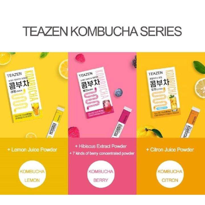 teazen-kombucha-tea-ทีเซ็น-คอมบูชา-1-กล่องมี-10-ซอง-เครื่องดื่มชาหมัก-ชาจองกุก