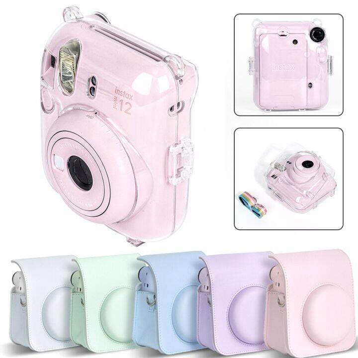 กระเป๋าป้องกันแบบพกพาสำหรับ-mini12ฟูจิ-mini12โพลารอยด์ฟูจิพร้อมกระเป๋ากล้องแบบนิ่มปลอกกระเป๋าใส่กล้อง-tali-bahu