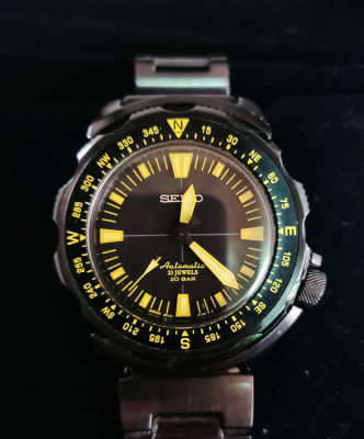 นาฬิกา SEIKO LAND MONSTER SARB049 6R15-01H0.(Made in Japan) สีดำ x สีเหลือง สวยมาก มือสอง ใช้น้อย เจ้าของขายเองสวยมาก